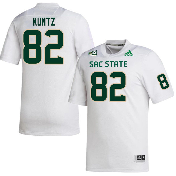 Sacramento State Hornets #82 Coleman Kuntz College Football Jerseys Stitched Sale-White